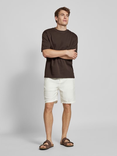 SELECTED HOMME Relaxed fit T-shirt met ronde hals, model 'OSCAR' Middenbruin - 1