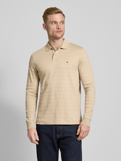 Tommy Hilfiger Poloshirt mit Label-Stitching Modell 'MERC' Beige 4