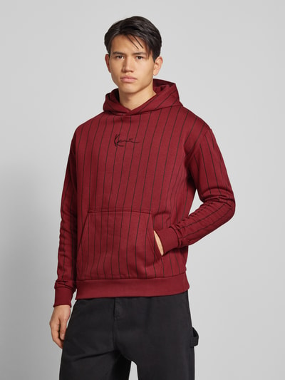 KARL KANI Hoodie mit Label-Stitching Bordeaux 4