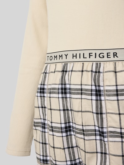 Tommy Hilfiger Regular Fit Pyjama-Set aus Baumwoll-Mix Offwhite 2