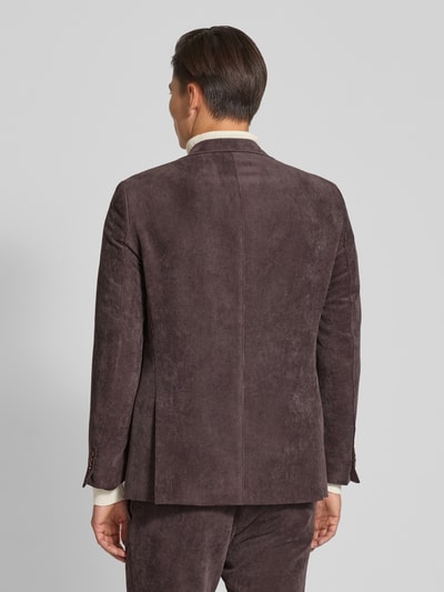 Carl Gross Regular Fit 2-Knopf-Sakko mit Reverskragen Modell 'Theo' Dunkelbraun 5