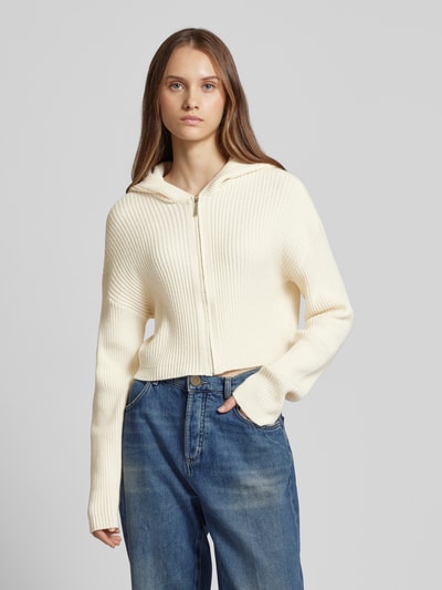 Only Cardigan mit Reißverschluss Modell 'COSMIA' Offwhite 4