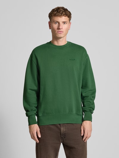 Levi's® Sweatshirt mit gerippten Abschlüssen Dunkelgruen 4