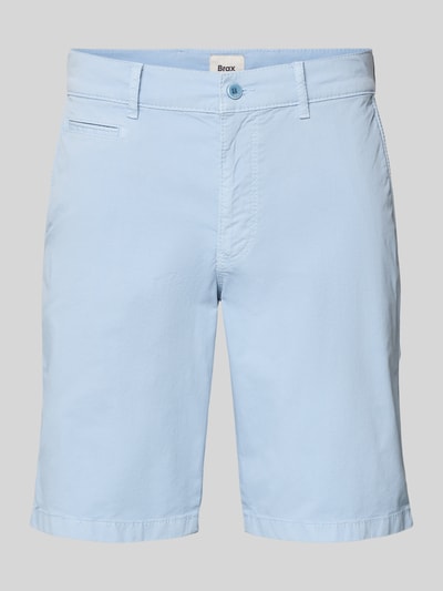 Produktfoto, hellblaue Regular Fit Bermuda aus Baumwoll-Mix von Brax, glatte Oberfläche, schlichte Optik, Herren Bermuda