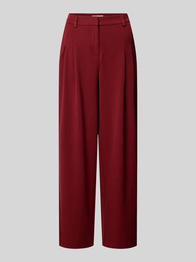 MSCH Copenhagen Wide leg broek met viscose, model 'Henrika' Donkerrood - 2