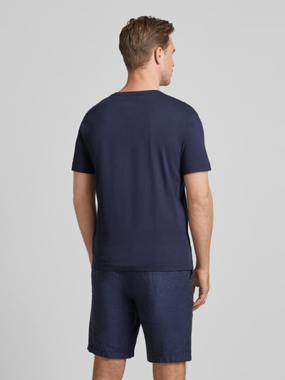 Gant T-Shirt mit Label-Stitching Marine 5