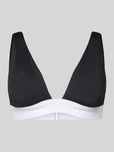 Lauren Ralph Lauren Bikini-Oberteil mit Kontrastbund Black 1