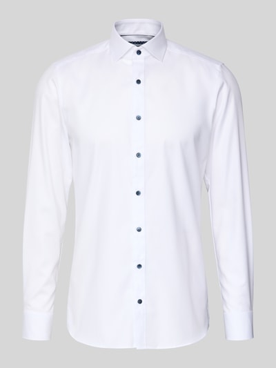 Produktfoto, Slim Fit Businesshemd aus Baumwoll-Mix von OLYMP Level Five, Optik: Unifarben, Kentkragen, feines Twillgewebe