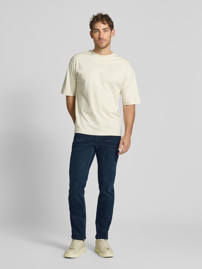 Tom Tailor Regular Slim Fit Jeans mit Stretch-Anteil Modell 'Josh' Dunkelblau 1