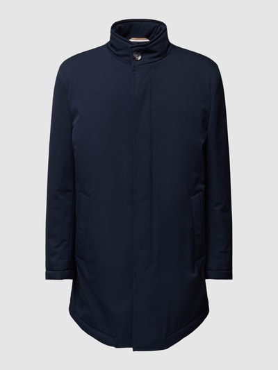 BOSS Lange jas met opstaande kraag, model 'Jared' Marineblauw - 2