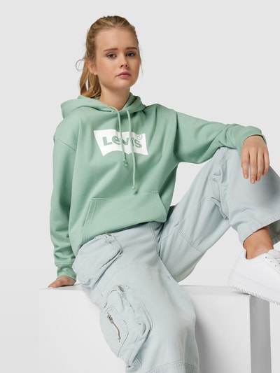 Levi's® Hoodie mit Label-Print Modell 'STANDARD' Schilf 3