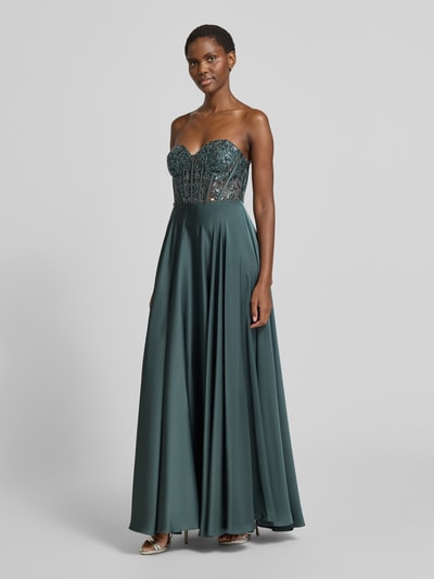 Laona Abendkleid mit Herz-Ausschnitt Graphit 1