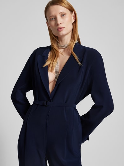 Norma Kamali Jumpsuit mit Taillengürtel Dunkelblau 3