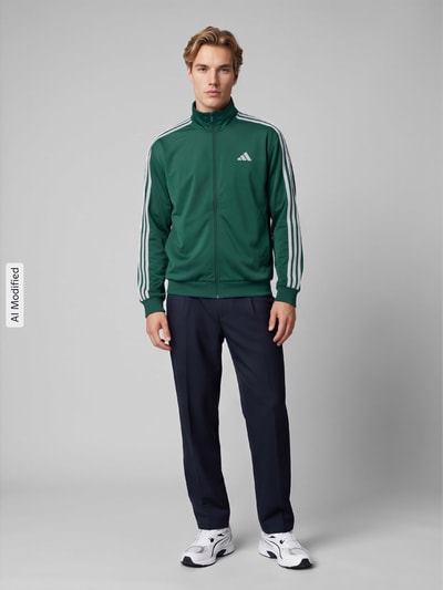 adidas Sportswear Bluza rozpinana z paski w kontrastowym kolorze Zielony 1