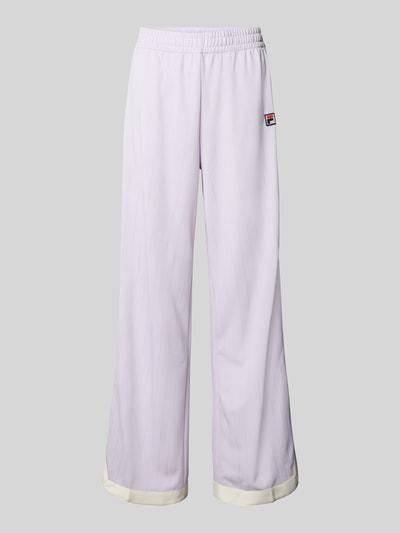 FILA Straight Leg Trackpants mit Logo-Badge Modell 'LORCE' Flieder 1