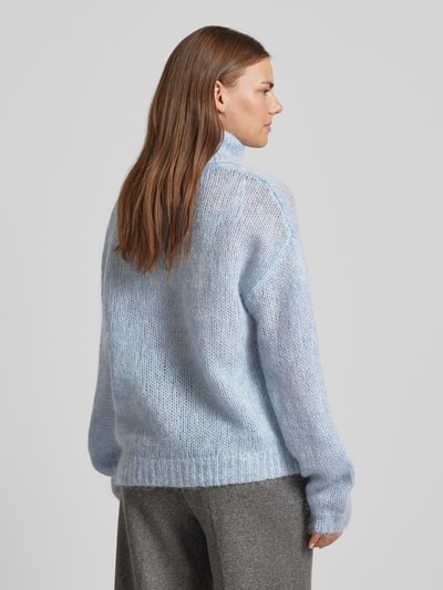 YAS Strickpullover mit Rollkragen Modell 'LAMBI' Hellblau 5