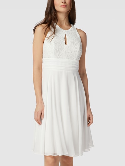 V.M. Cocktailkleid mit Zierbesatz Offwhite 4