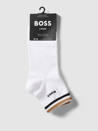 BOSS Socken mit Label-Print im 2er-Pack Weiss 3