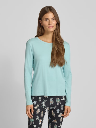 Marc Cain Shirt met lange mouwen en geribde ronde hals Mintgroen - 4