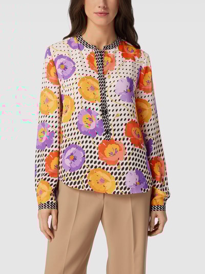 Marc Cain Blouse met all-over motief Roze - 4