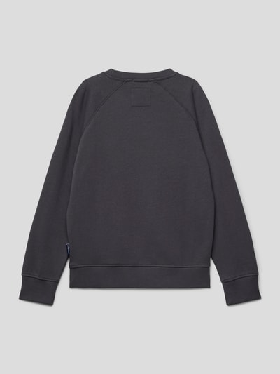 Tom Tailor Sweatshirt mit geripptem Rundhalsausschnitt Dunkelgrau 3