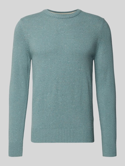 Marc O'Polo Sweter o kroju regular fit z dzianiny z mieszanki wełny Lodowy błękitny 2