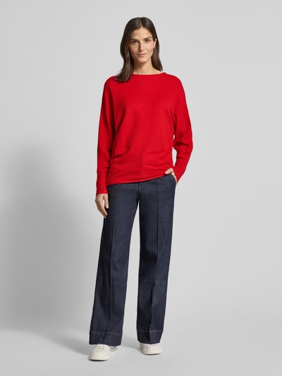 s.Oliver RED LABEL Relaxed Fit Pullover aus Viskose-Mix Rot 1