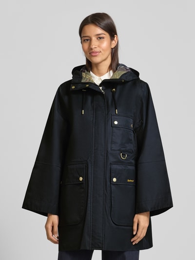 Barbour Regular fit functioneel jack met capuchon, model 'ARLA' Zwart - 4
