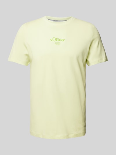 s.Oliver RED LABEL T-shirt met labelprint Lichtgroen - 2