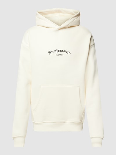 Multiply Apparel Oversized Hoodie mit Statement-Print Offwhite 2