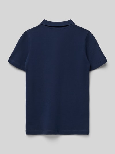 Produktfoto, Regular Fit Poloshirt aus reiner Baumwolle von s.Oliver RED LABEL in Dunkelblau, kurzarm, Piqué-Struktur, unifarben