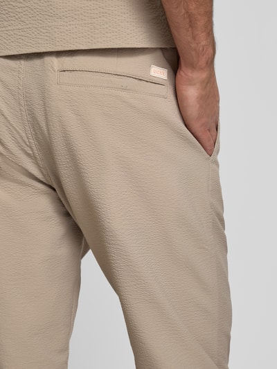 BOSS Orange Tapered Fit Chino mit Strukturmuster Sand 3