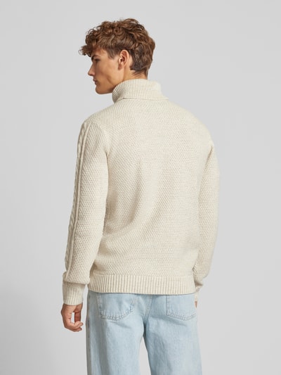 Blend Strickpullover mit Zopfmuster Offwhite 5