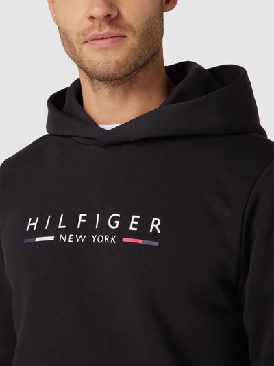 Tommy Hilfiger Bluza z kapturem z nadrukiem z logo Czarny 3