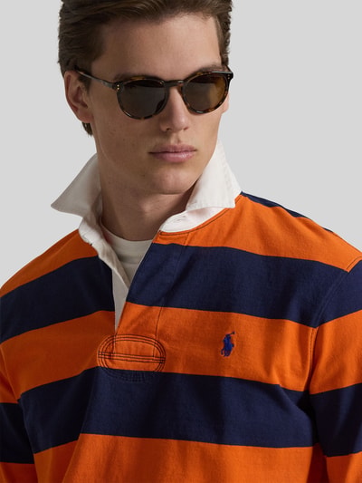 Polo Ralph Lauren Regular Fit Sweatshirt aus reiner Baumwolle Modell 'LS RUGBY M3' Orange 3