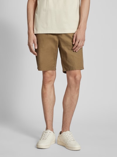 Only & Sons Shorts mit elastischem Bund Modell 'LINUS' Hellbraun 4