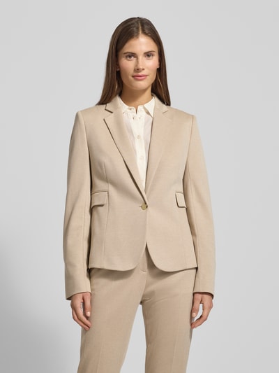BOSS Żakiet taliowany z mieszanki wiskozy model ‘JIA13’ Beżowy 4