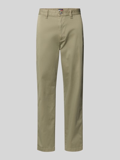 Produktfoto, Tapered Chino aus katoenmix Model 'SONNY' van Tommy Jeans, look: effen, regular fit, twill, riemlussen, knoop- en ritssluiting, steekzakken, achterzakken, muntzakje, materiaalverwerking: katoenmix