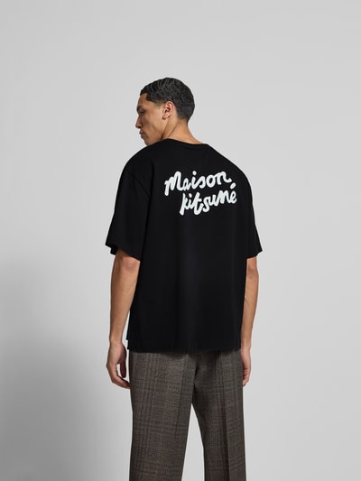 MAISON KITSUNÉ T-Shirt mit Label-Print Black 5
