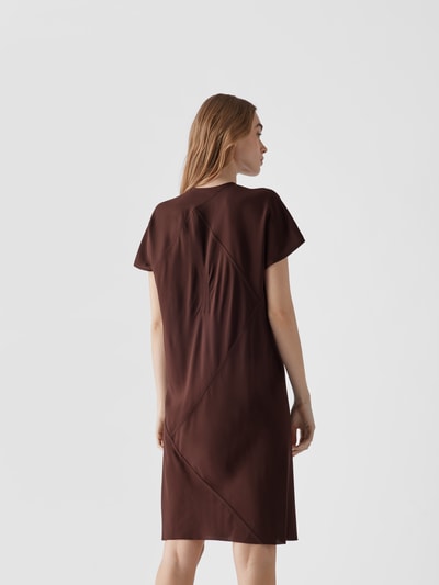 Rick Owens Knielanges Kleid mit V-Ausschnitt Bordeaux 5