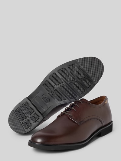 HUGO Schnürschuhe aus echtem Rindsleder Modell 'Ginsby_derb_lt' Dunkelbraun 4
