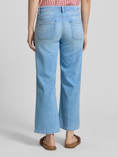 CAMBIO Wide leg jeans van katoenmix model 'TESS' Jeansblauw - 5