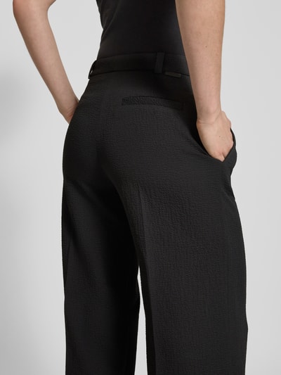 HUGO Wide Leg Anzughose mit Bügelfalten Modell 'Hasene' Black 3