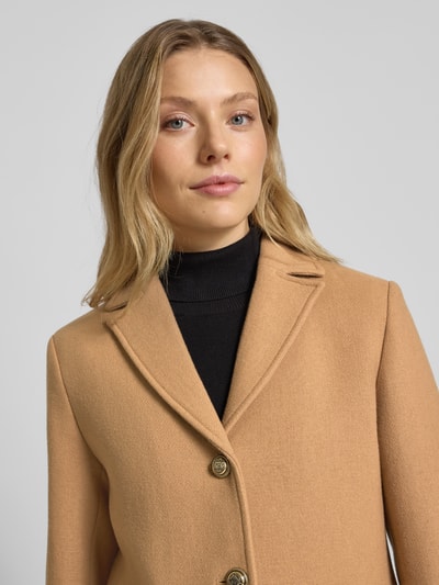 GUIDO MARIA KRETSCHMER WOMAN Regular Fit Wollmantel mit Reverskragen Modell 'Viola' Cognac 3