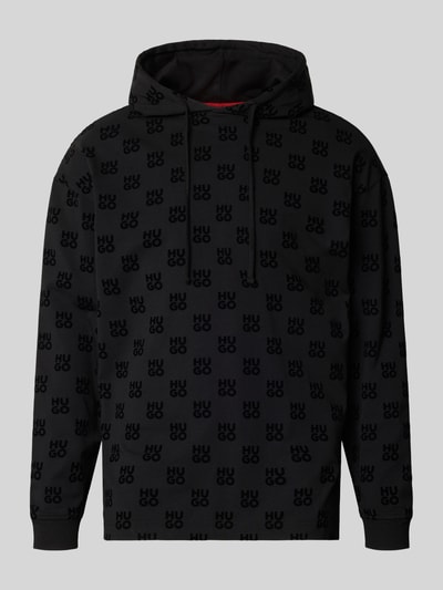 HUGO Regular Fit Hoodie aus Baumwoll-Mix Black 2