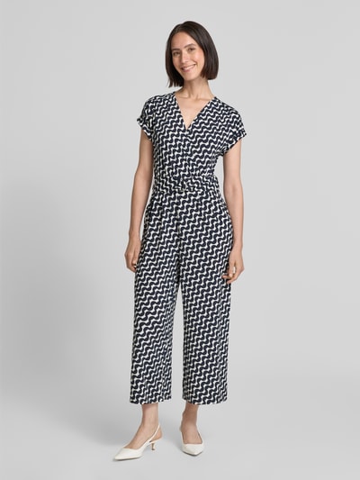 Betty Barclay Kombinezon z dekoltem w serek i paskiem Granatowy 4