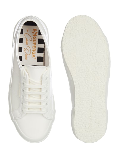 Superga Sneaker in Lackoptik mit Plateausohle Weiss 5