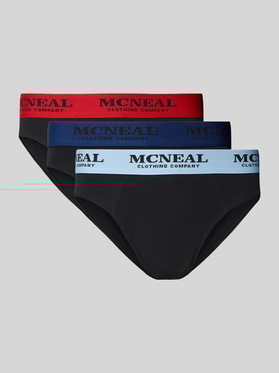 MCNEAL Slip met elastische band met logo in een set van 3 stuks Zwart - 1