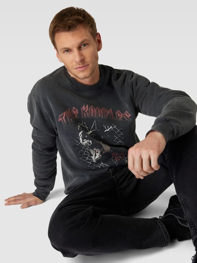 THE KOOPLES Sweatshirt mit Label-Motiv-Print Black 3