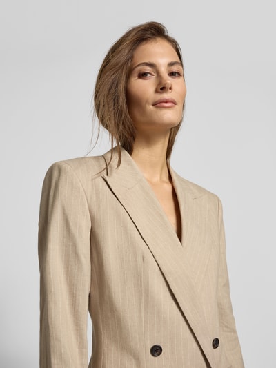 HUGO regular fit lange blazer van katoenmix model 'AZENIA' Zand - 3